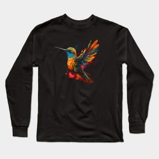Neon Hummingbird #2 Long Sleeve T-Shirt